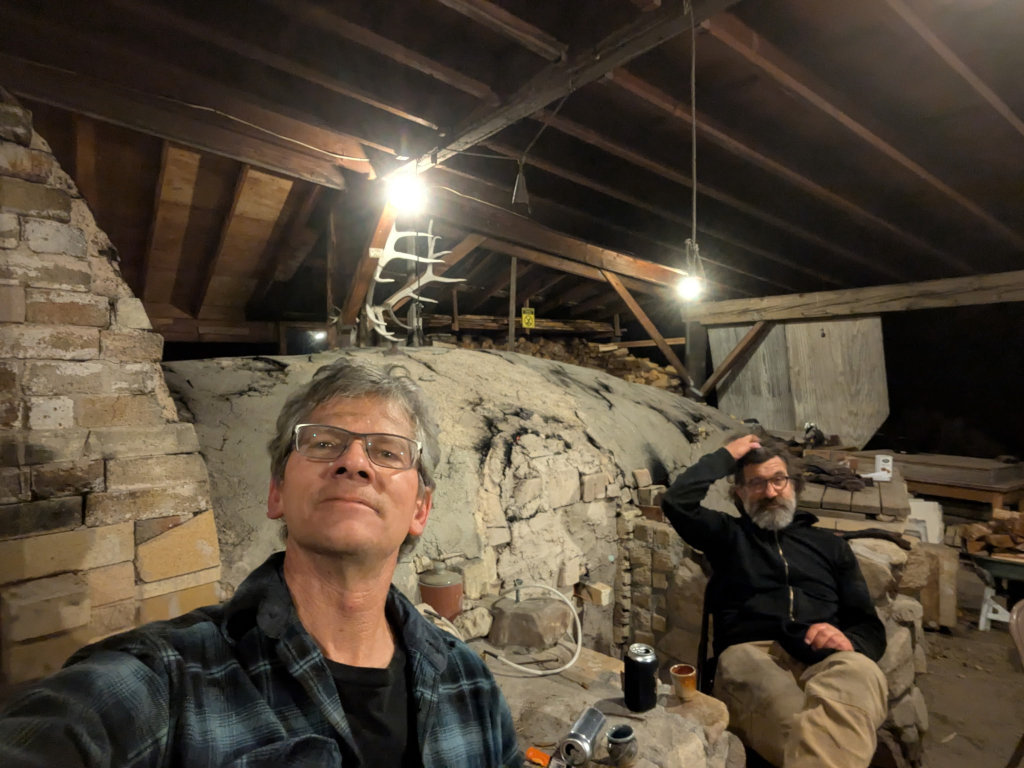 Joe Winter at kiln