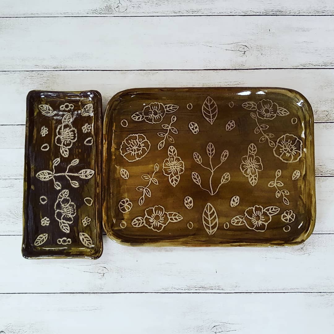 Black Slipware Plates